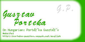 gusztav porteka business card